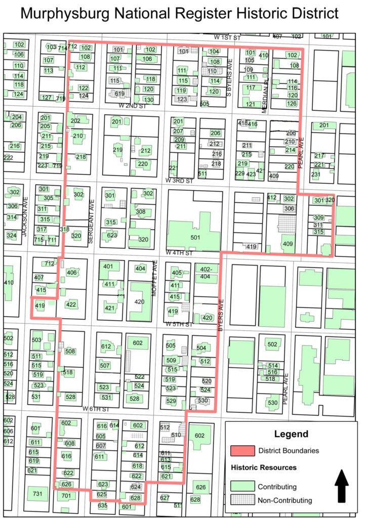 Murphysburg Historic District map