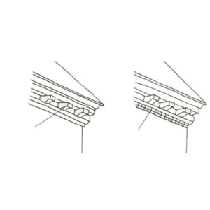 Modillons and dentils